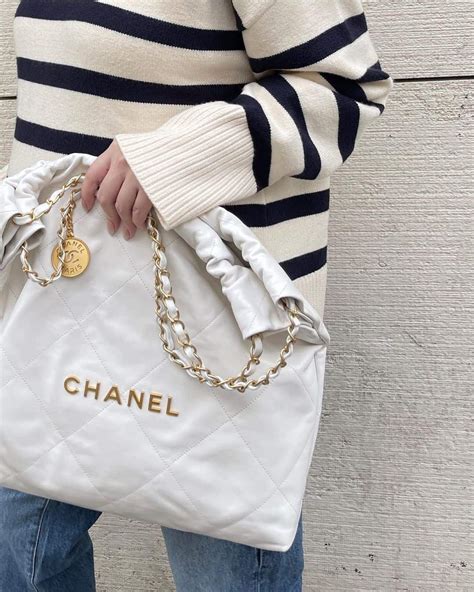 chanel 22 white gold|chanel 22 bag colors.